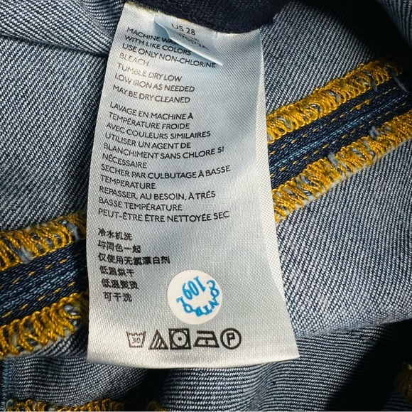 Anthropologie Pilcro High-Rise Bootcut Jeans Size 28 Dark Denim Patch Pocket EUC - Picture 11 of 12